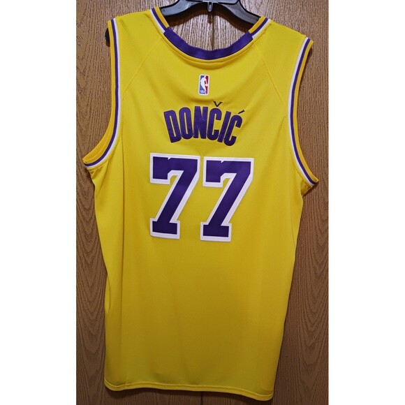 Luka Doncic (Nike)-(Lakers)-(Yellow)-(Jersey)-(New Cond.)-(Stiched)-(XL)-$100 - Picture 3 of 11